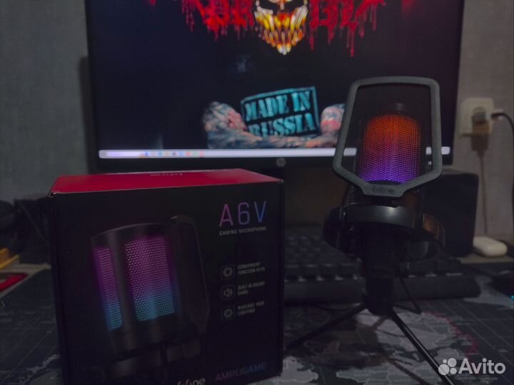 Микрофон для пк fifine ampligame a6v