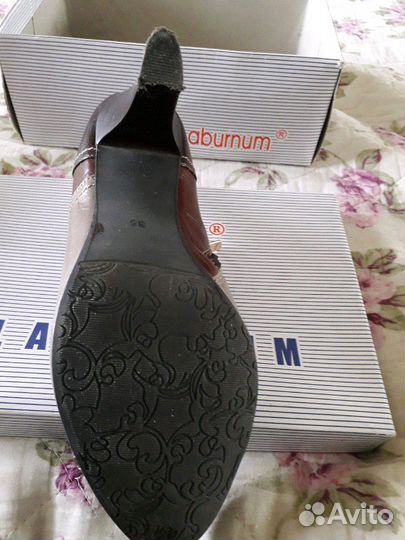 Ботильоны кожаные