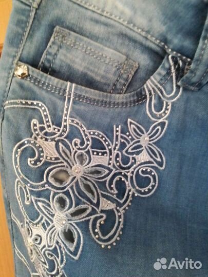 Брюки джинсовые на девушку