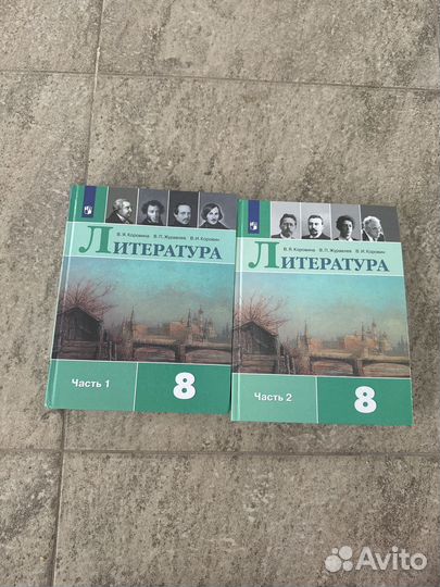 Учебник литературы 8 класс 1 часть и 2 часть