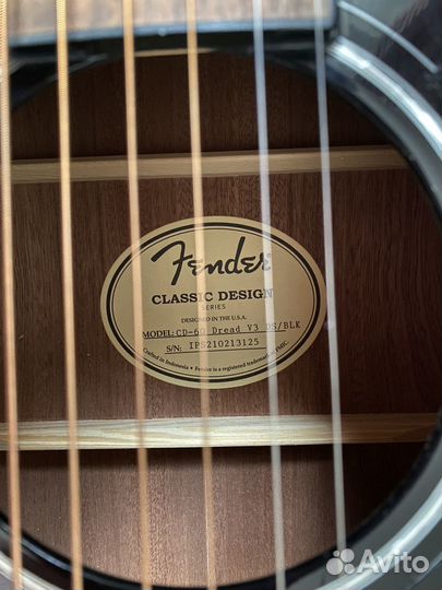 Акустическая гитара fender cd 60