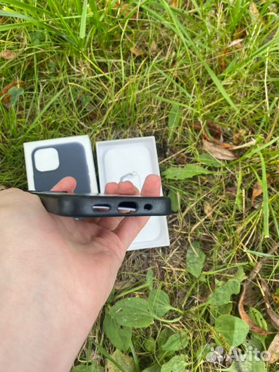 Чехол iPhone 13 Mini Кожаный Magsafe