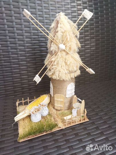 Мельница. Поделка в сад или школу