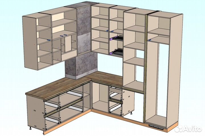 Проектирование мебели в Базис Мебельщик