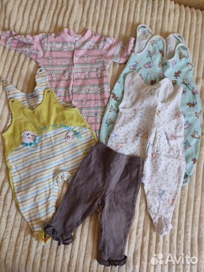Вещи пакетом на девочку новорожденную 50-62