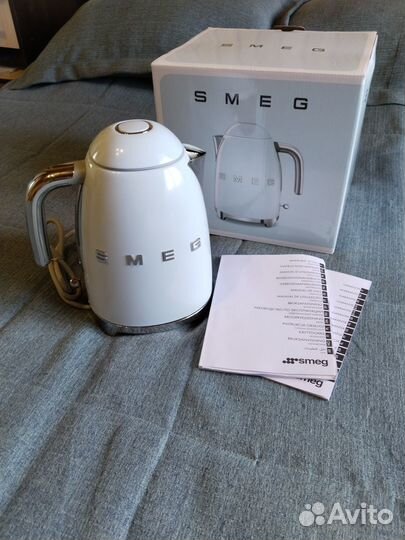 Электрический чайник Smeg, голубой (Оригинал)