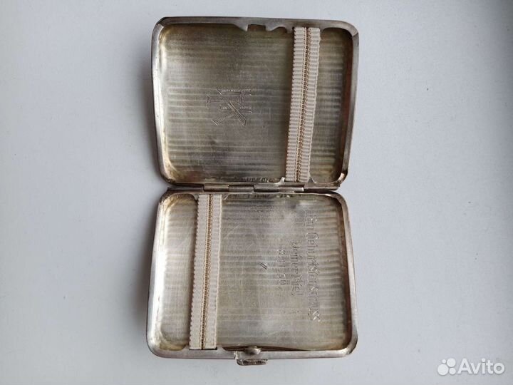 Портсигар серебряный