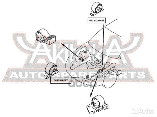 Подушка двигателя передняя AT 0412dafat asva