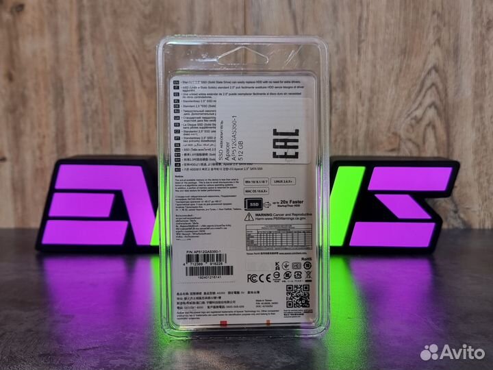 Жесткий диск SSD 512GB Apacer Panther AS350