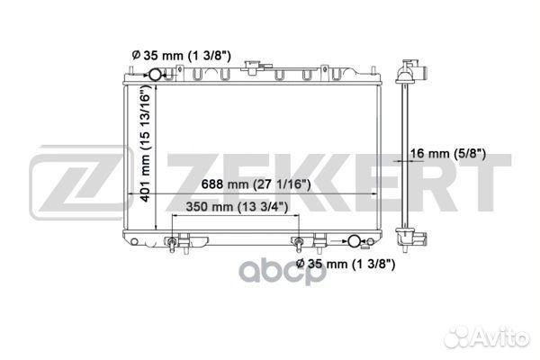 Mk-1147 Радиатор охлаждения двигателя Nissan Ma