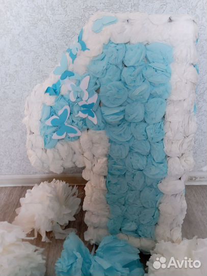 Цифра 1 на годик из фетра