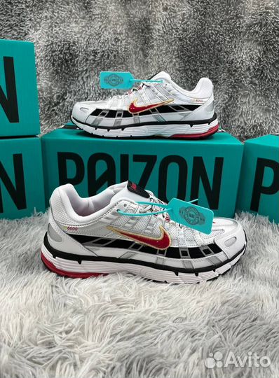 Кроссовки Nike P6000 White Red Оригинал Poizon