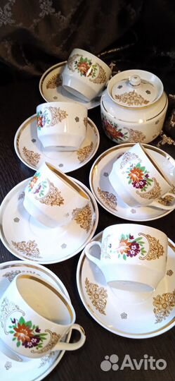 Чайный сервиз вербилки СССР, Золотая сетка