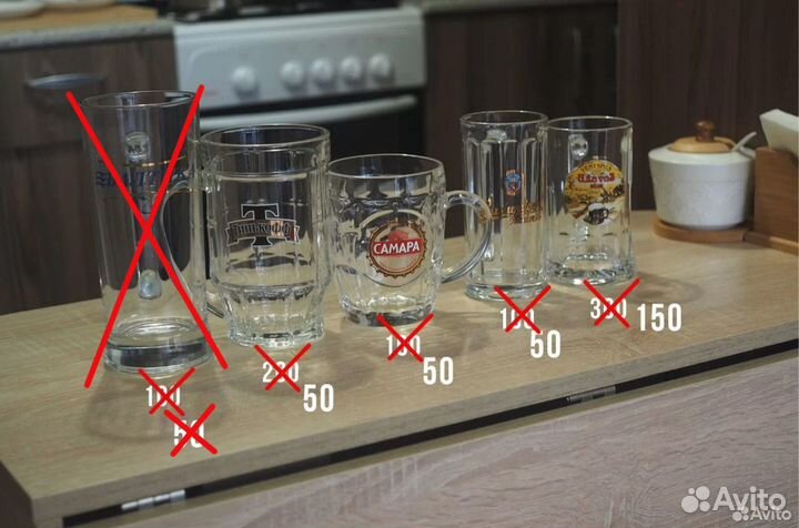 Пивные кружки и бокалы