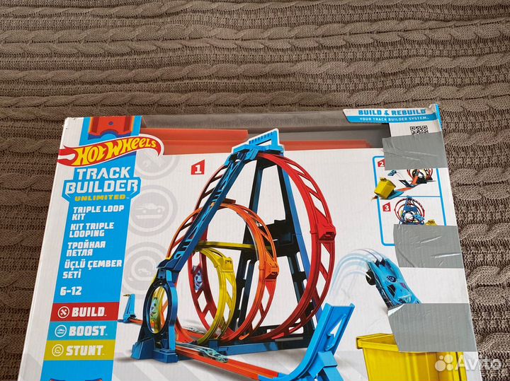 Гоночный трек hot wheels Тройная петля