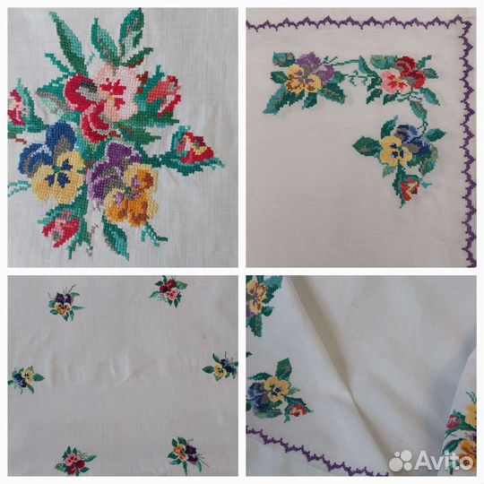 Скатерти с вышивкой старинный текстиль