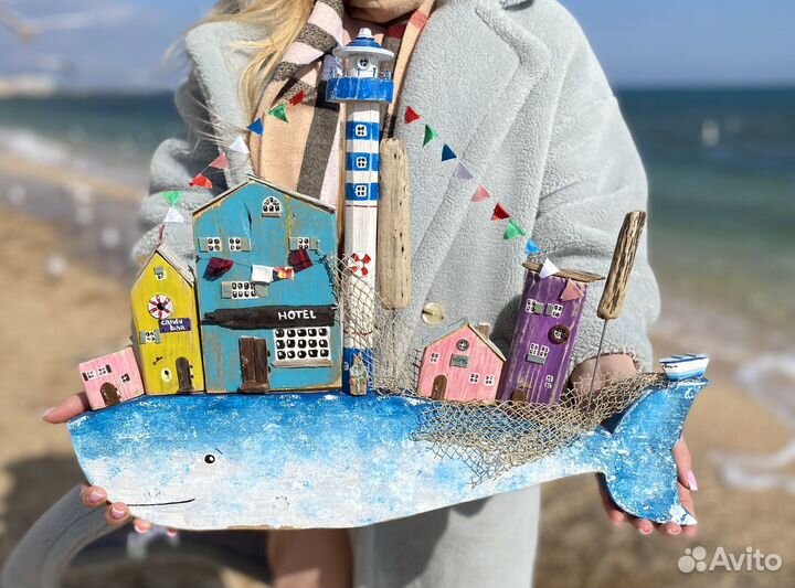 Ключница, дрифтвуд, домики из дерева, маяк