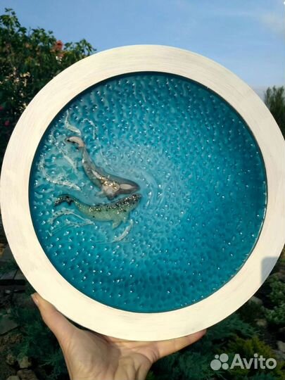 Картина панно Киты