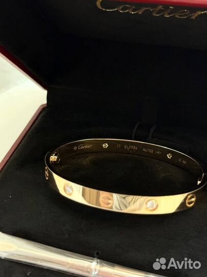 Браслет cartier love 4 бриллианта