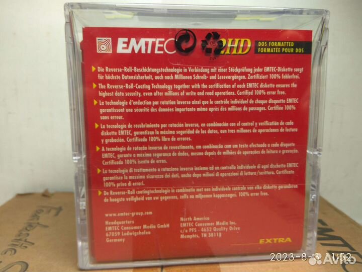 Дискеты 3.5 emtek(basf) 2hd