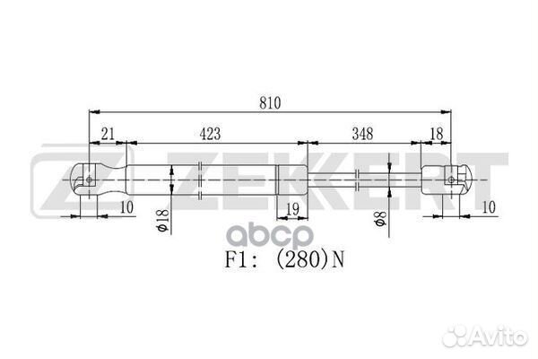 Пружина газовая капота MB G-Сlass (463) 89- gf2