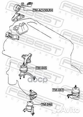 Подушка двигателя правая AT (toyota camry ACV3#