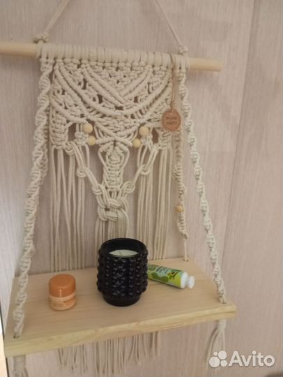 Полка в стиле макраме