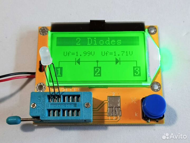 Тестер радиодеталей T4 RLC ESR Пит крона