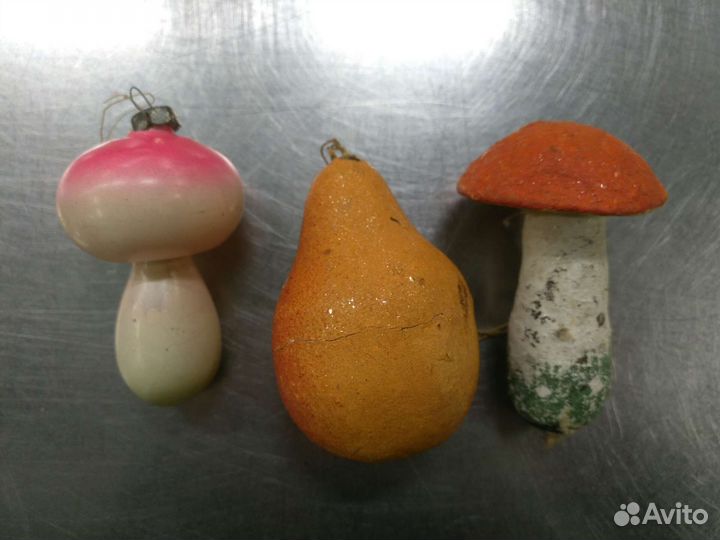 Елочные игрушки СССР. Стекло, Вата, стеклярус