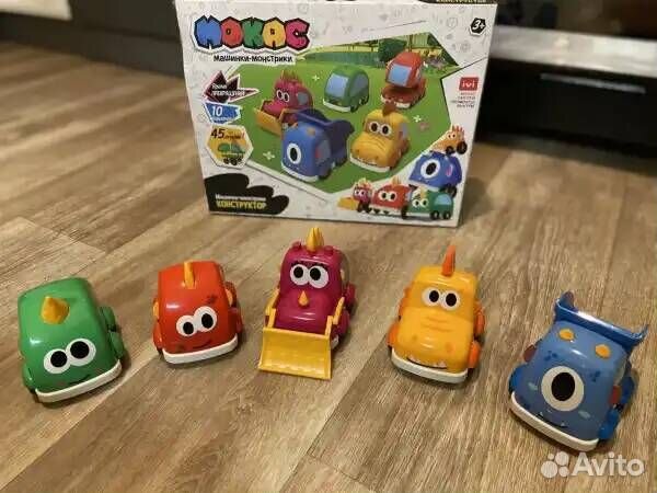 Конструктор машинки Мокас новый крупный Малышам