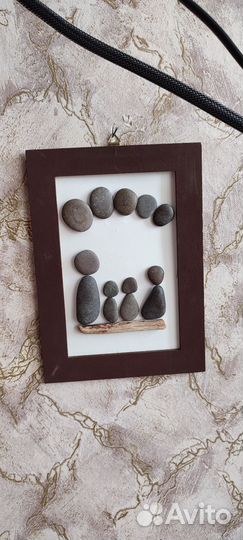 Картины из морской гальки и стекла