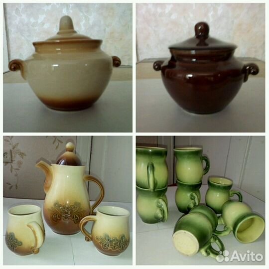 Горшки для запекания.кувшин с кружками