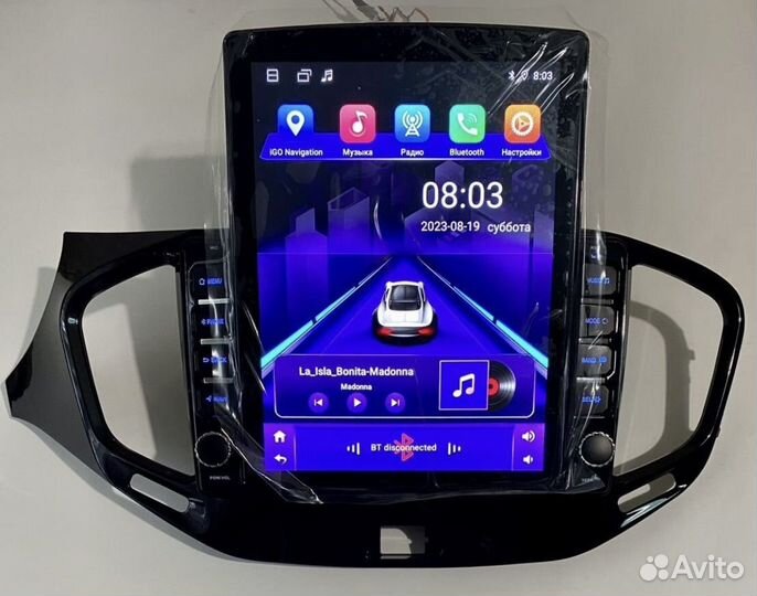 Магнитола android 2din 4/64 в стилье Тесла vesta