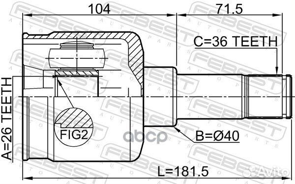 Шрус внутренний 2111-FY36LH Febest