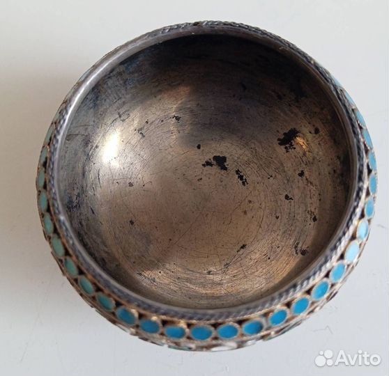 Солонка, серебро 84 пробы, эмаль, Москва, 1894