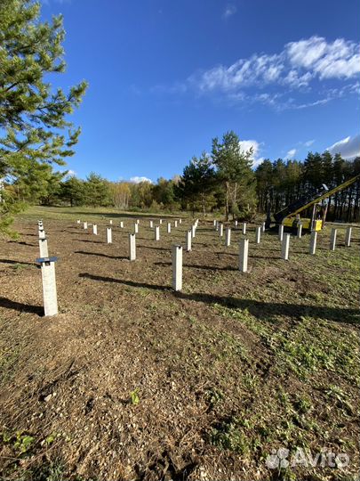 Фундамент на хб сваях