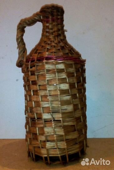 Бутыль винный в оплетке СССР 3,6 л