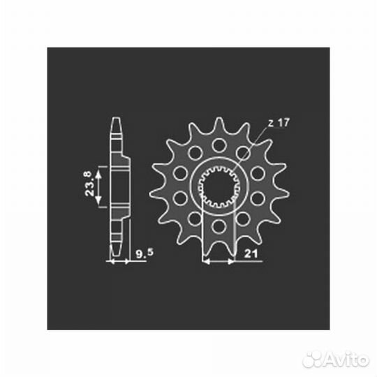 PBR Звезда передняя 2133-14