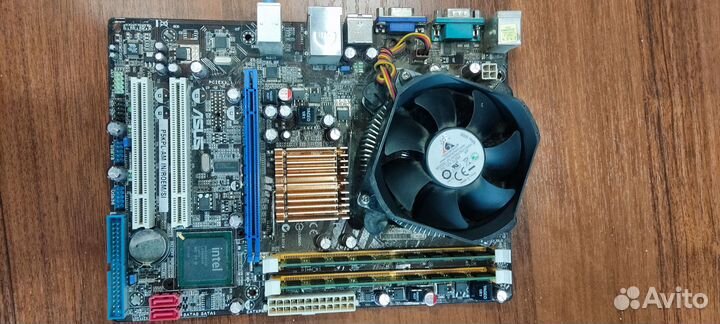 Материнская плата LGA775 с процессором