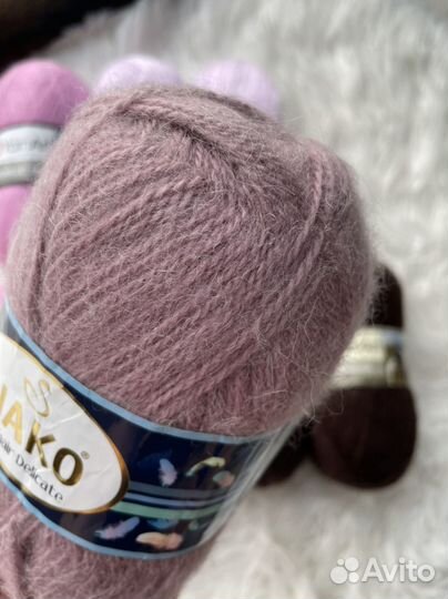 Пряжа для вязания мохер ангора новая