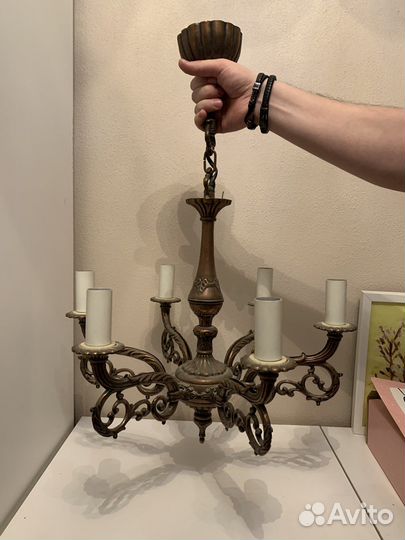 Бронзовая люстра СССР