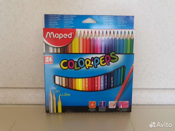 Карандаши Maped 24 трехгранные