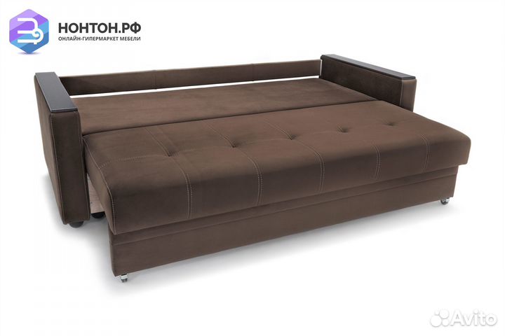 Диван еврокнижка Денвер коричневый