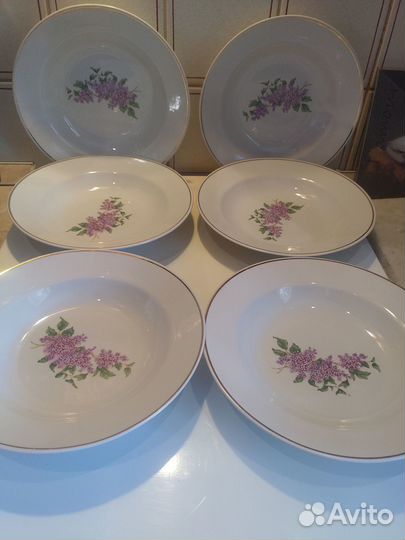 Тарелки дулево сирень