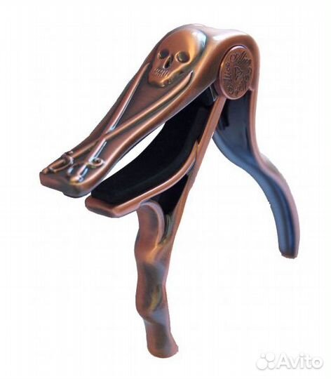 A007H/PB Каподастр для акустической гитары, череп, бронза, Alice