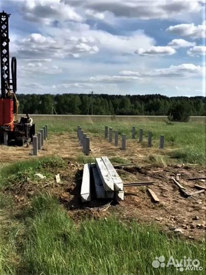 Жб сваи / Реконструкция фундамента / Забивные сваи