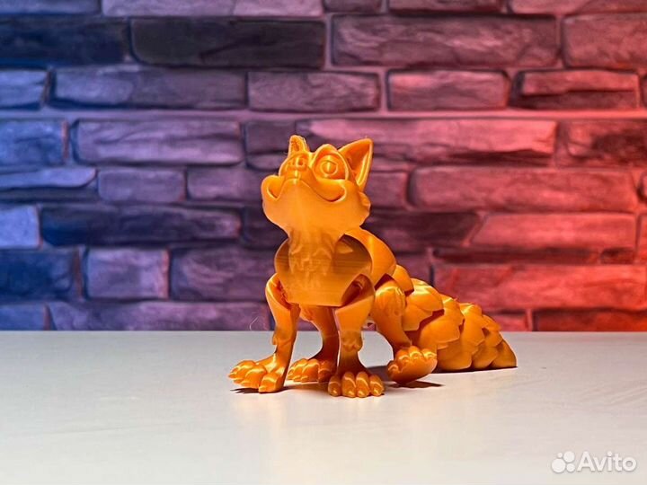 Игрушка лис кот подвижный антистрес