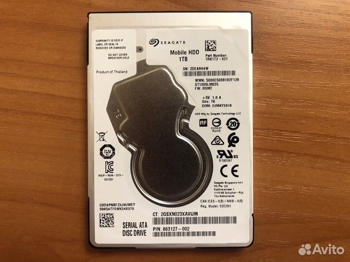 Жесткий диск 2.5 hdd SATA 1tb seagate