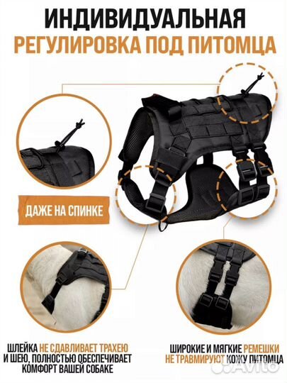 Шлейка для собак тактическая