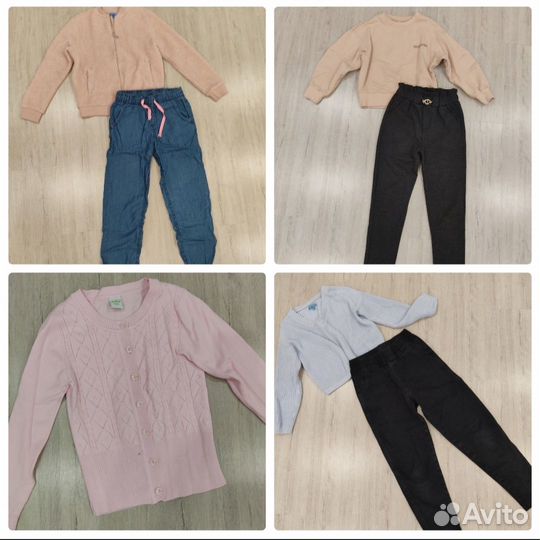 Огромный пакет фирменных вещей на девочку р140-146